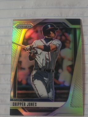 Panini Prizm Baseball Card - Silver Holographic with Green and Gold Accents